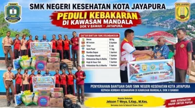 SMK NEGERI KESEHATAN KOTA JAYAPURA PEDULI KEBAKARAN MANDALA