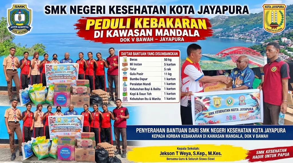 SMK NEGERI KESEHATAN KOTA JAYAPURA PEDULI KEBAKARAN MANDALA